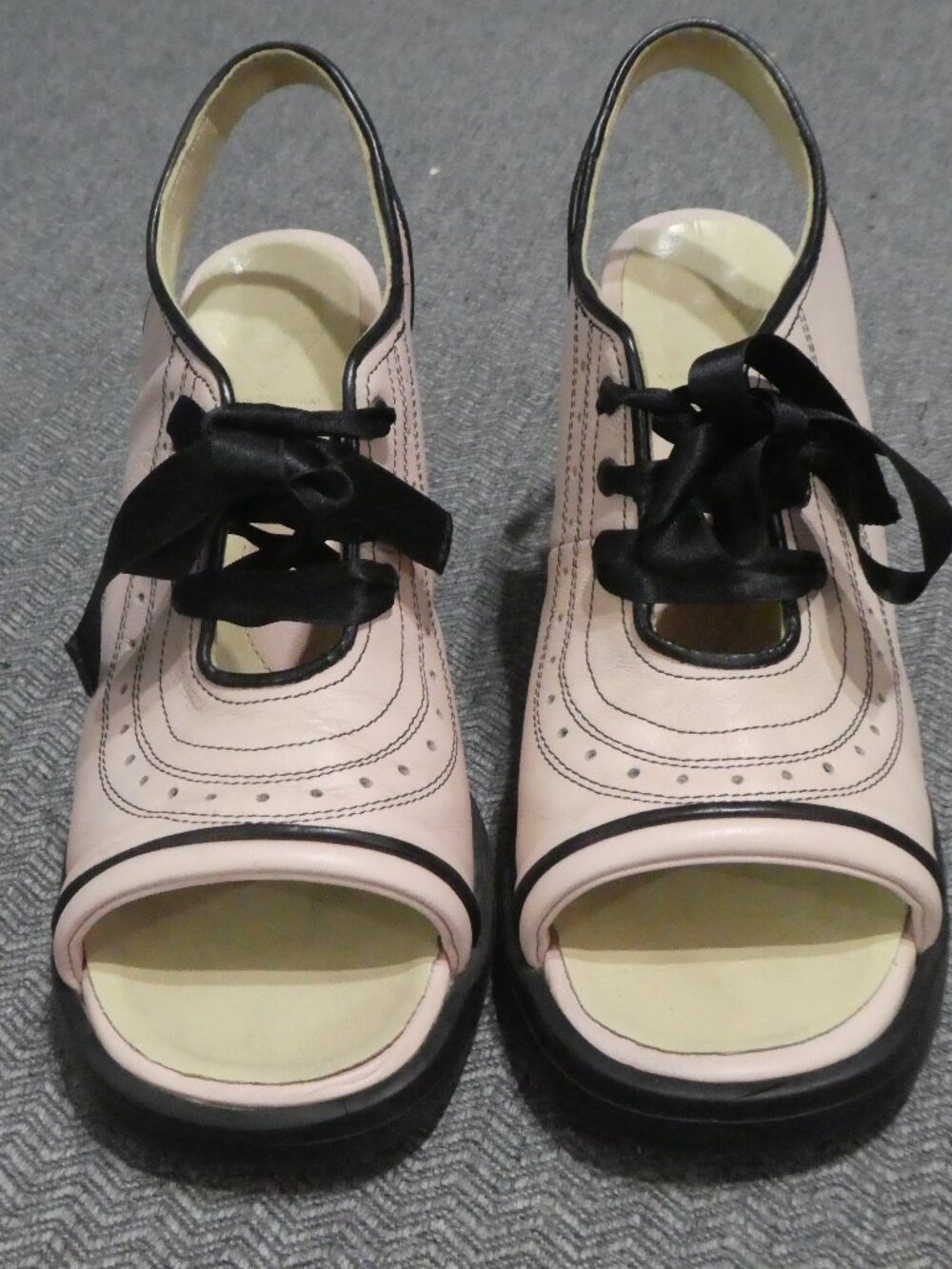 Fluevog MINI Puddin Open-Toed Slingbacks - Size 38-1/2